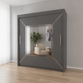 Sliding Mirrored Door Wardrobe - 203 cm Nicole